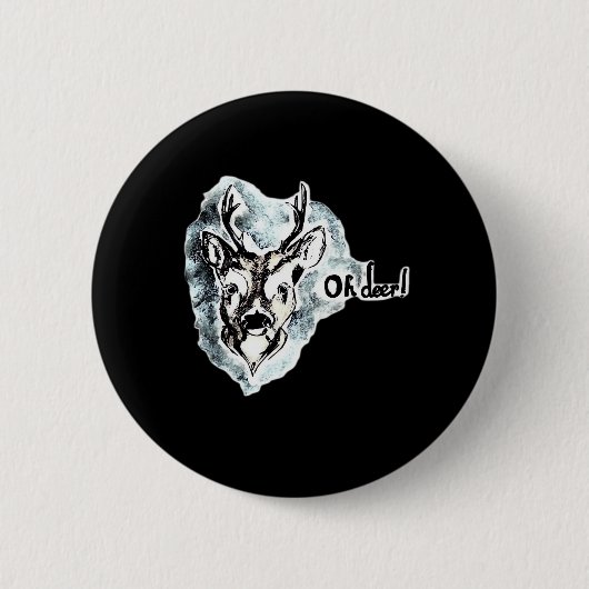 Badge Rond 5 Cm Oh Deer Trendy Modern Style (Devant)