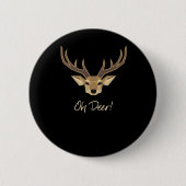 Badge Rond 5 Cm Oh Deer Whimsical Artistic Expression (Devant)