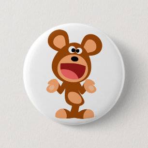 Badge Rond 5 Cm "Oh…" Gesticulation de l'insigne de bouton d'our