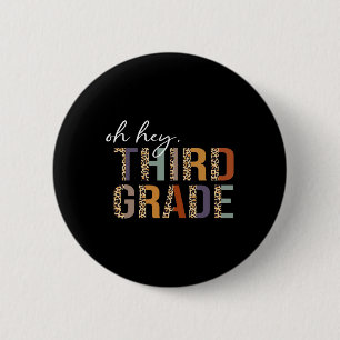 Badge Rond 5 Cm Oh Hé troisième année retour à l'école imprimé léo