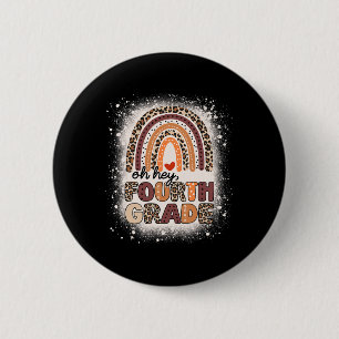 Badge Rond 5 Cm Oh Hey Quatrième année Arc-en-ciel Décoloré 1er jo