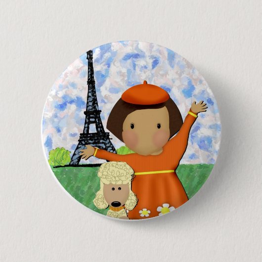 Badge Rond 5 Cm Oh ! La Paris de La (Devant)