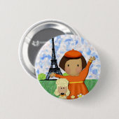 Badge Rond 5 Cm Oh ! La Paris de La (Devant & derrière)