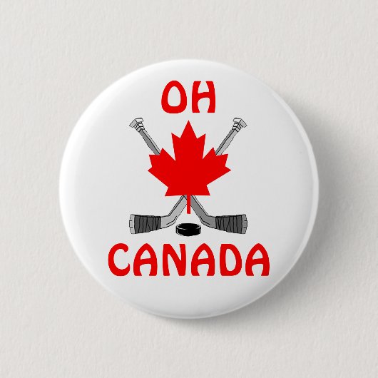 Badge Rond 5 Cm Oh le Canada (Devant)