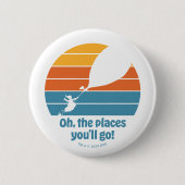 Badge Rond 5 Cm Oh, Les Endroits Où Tu Vas Aller ! Sunset rétro (Devant)