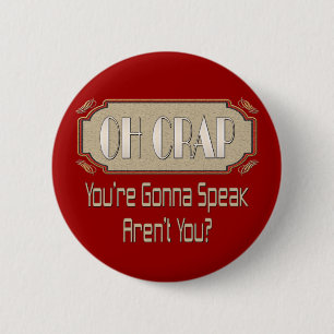 Badge Rond 5 Cm Oh merde
