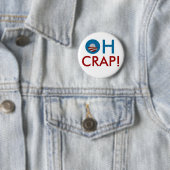 Badge Rond 5 Cm Oh merde ! Bouton (En situation)