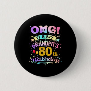 Badge Rond 5 Cm Oh mon dieu, c'est les 80 ans de mon grand-père Jo