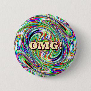 Badge Rond 5 Cm Oh mon Dieu ! ( vous pouvez modifier les mots )