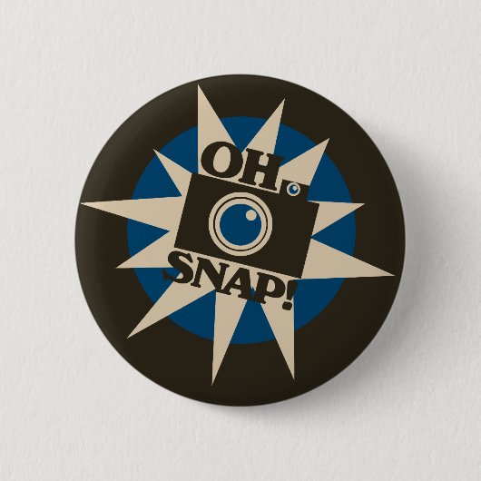 Badge Rond 5 Cm Oh rétro appareil-photo de rupture (Devant)