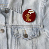 Badge Rond 5 Cm Oh rupture ! Bonhomme en pain d'épice drôle de (En situation)