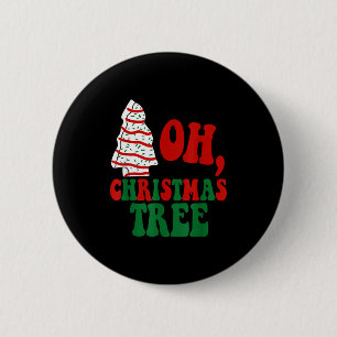 Badge Rond 5 Cm Oh Sapin de Noël Gâteaux Debbie Becky Jen Groovy R