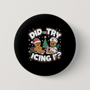 Badge Rond 5 Cm Oh Snap Biscuit Homme En Pain D'Épice As-Tu Essayé
