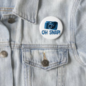 Badge Rond 5 Cm Oh Snap Caméra (En situation)