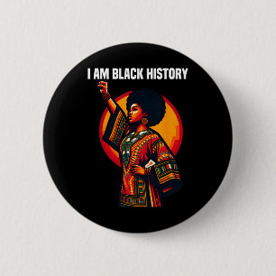 Badge Rond 5 Cm Ohene je suis Mois de l'histoire des Noirs América