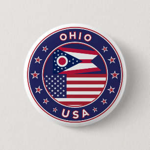 Badge Rond 5 Cm Ohio