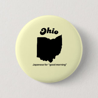 Badge Rond 5 Cm Ohio Motto - Japonais pour bonjour