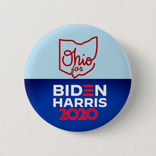 Badge Rond 5 Cm Ohio pour Biden Harris 2020 (Devant)