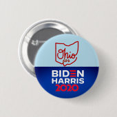 Badge Rond 5 Cm Ohio pour Biden Harris 2020 (Devant & derrière)