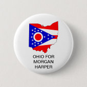 Badge Rond 5 Cm OHIO pour MORGAN HARPER SENATE Button (Devant)