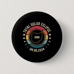 Badge Rond 5 Cm Ohio Total Solar Eclipse 2024 American Totality Ap