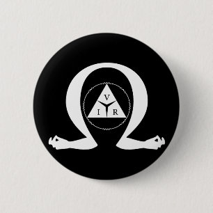Badge Rond 5 Cm Ohm Droit Religion