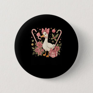 Badge Rond 5 Cm Oie Coquette Prépa Noël 2025 Famille Correspondu