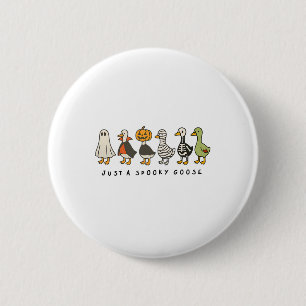 Badge Rond 5 Cm Oie d'Halloween Juste Éffrayant Drôle Oie d'Hallow