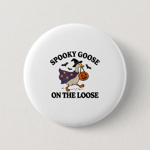 Badge Rond 5 Cm Oie éffrayante Sur La Sorcière Perdue Animal Oie S