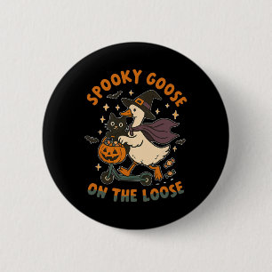 Badge Rond 5 Cm Oie éffrayante Sur La Sorcière Perdue Animal Oie S