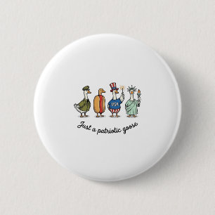 Badge Rond 5 Cm Oie Patriotique Gravure Vintage Drôle de Chemise U