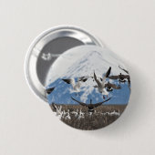 Badge Rond 5 Cm Oies éparses (Devant & derrière)