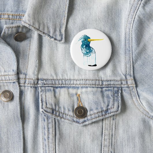 Badge Rond 5 Cm Oiseau (En situation)