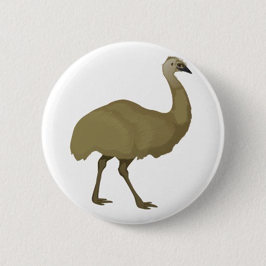 Badge Rond 5 Cm Oiseau australien d'émeu (Devant)