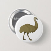 Badge Rond 5 Cm Oiseau australien d'émeu (Devant & derrière)