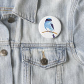 Badge Rond 5 Cm Oiseau bleu (En situation)