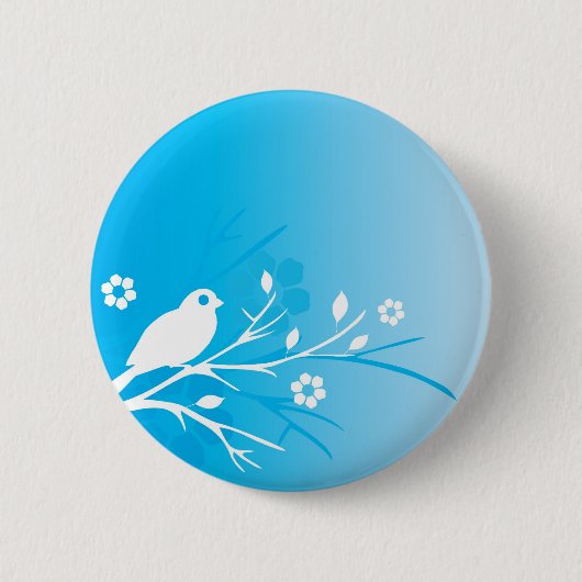Badge Rond 5 Cm Oiseau bleu (Devant)