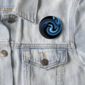 Badge Rond 5 Cm Oiseau bleu Abstrait *personnalisez* (En situation)