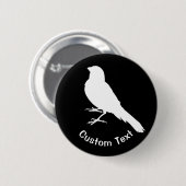 Badge Rond 5 Cm Oiseau canarien permanent (Devant & derrière)
