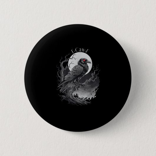Badge Rond 5 Cm Oiseau créatif F-Caw-F Art (Devant)