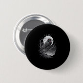 Badge Rond 5 Cm Oiseau créatif F-Caw-F Art (Devant & derrière)