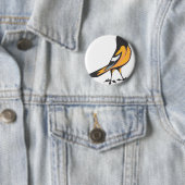 Badge Rond 5 Cm Oiseau de Baltimore Oriole (En situation)