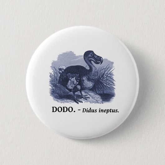 Badge Rond 5 Cm Oiseau de dronte (ineptus de Didus) (Devant)
