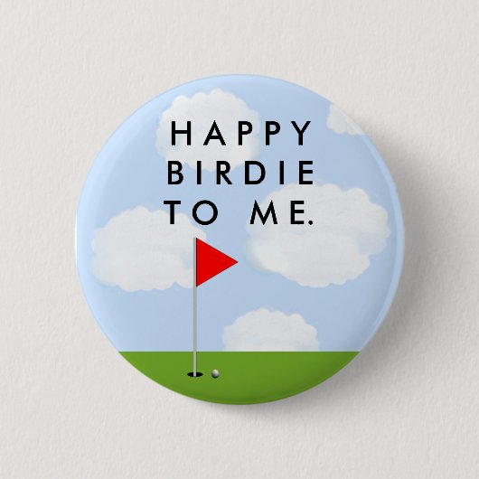 Badge Rond 5 Cm Oiseau de golf (Devant)