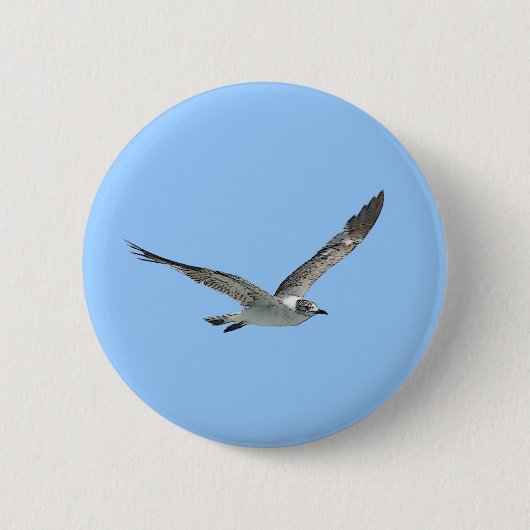 Badge Rond 5 Cm Oiseau de mouette (Devant)