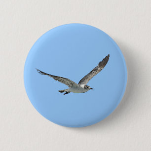 Badge Rond 5 Cm Oiseau de mouette