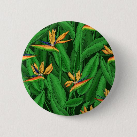 Badge Rond 5 Cm Oiseau de nuit du jardin du paradis (Devant)
