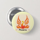 Badge Rond 5 Cm Oiseau de Phoenix (Devant & derrière)