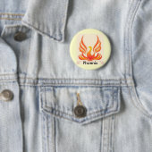 Badge Rond 5 Cm Oiseau de Phoenix (En situation)