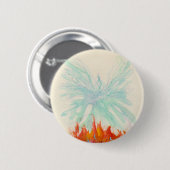 Badge Rond 5 Cm OISEAU de PHOENIX par SHARON SHARPE (Devant & derrière)